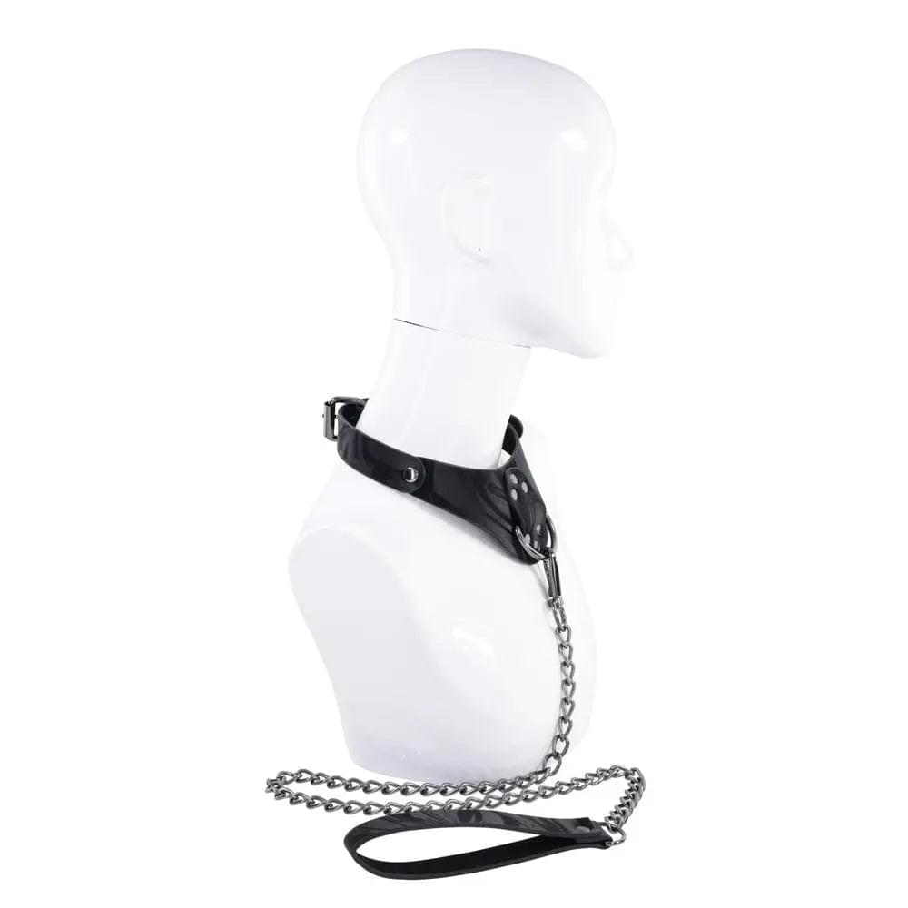 SPORTSHEETS Velvet Noir Collar & Leash -  Restraint & Leash Sportsheets Discreet Intimate Essentials.