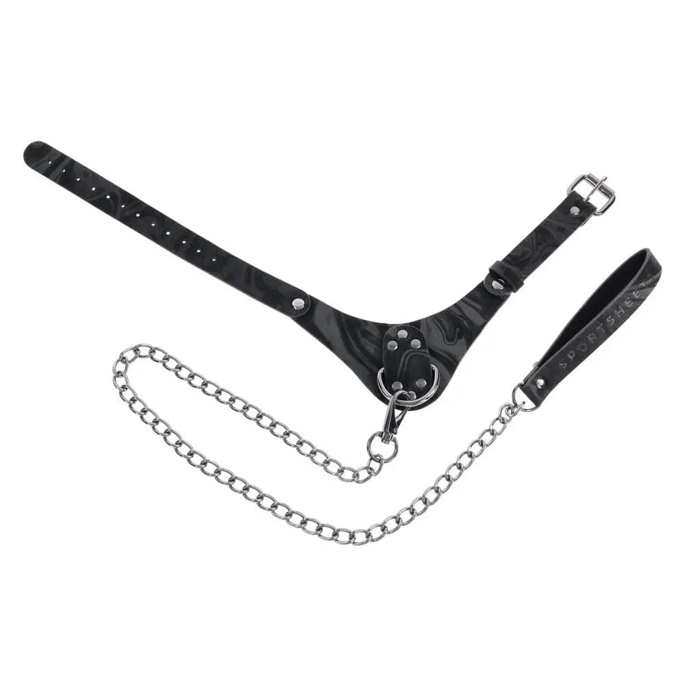 SPORTSHEETS Velvet Noir Collar & Leash -  Restraint & Leash Sportsheets Discreet Intimate Essentials.