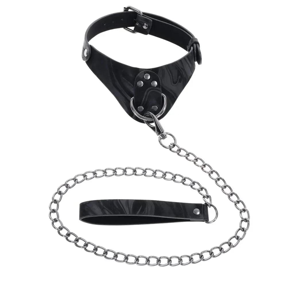 SPORTSHEETS Velvet Noir Collar & Leash -  Restraint & Leash Sportsheets Discreet Intimate Essentials.