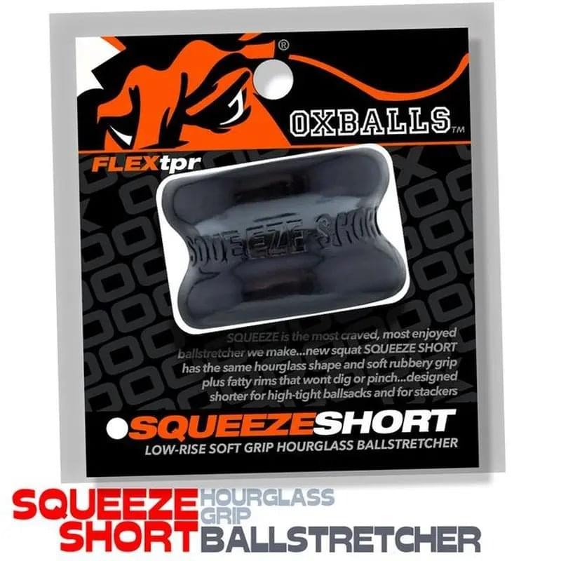 Squeeze Short Ballstretcher Black OxBalls Discreet Intimate Essentials.