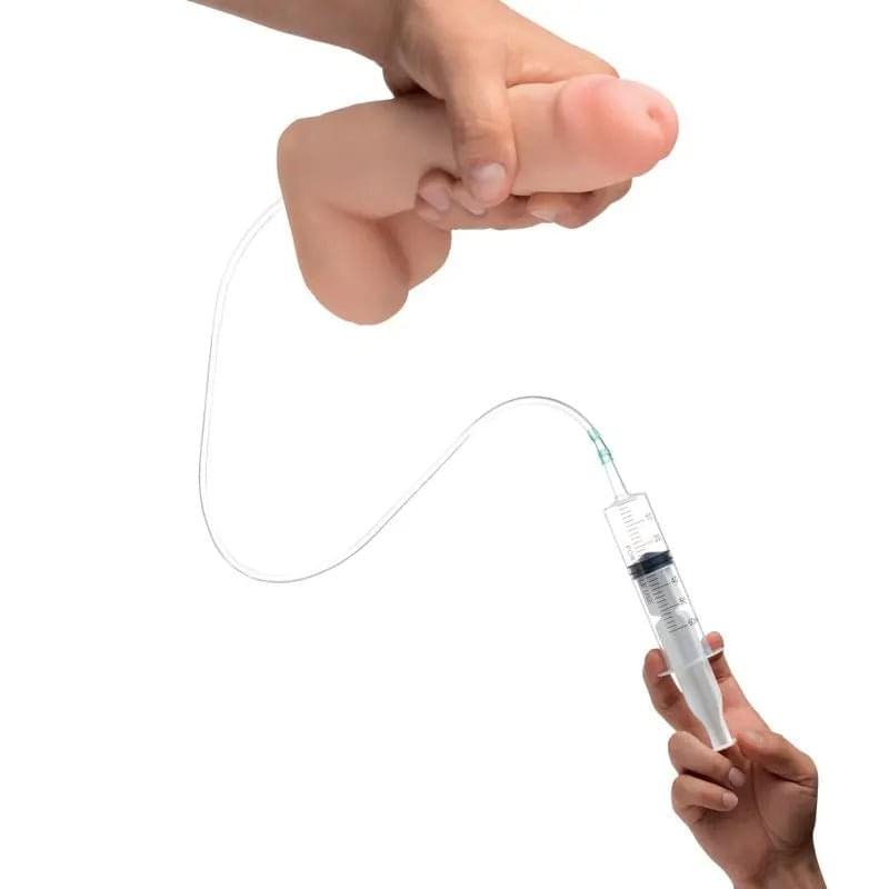 Squirting Dildo 8in with Syringe Loadz Discreet Intimate Essentials.