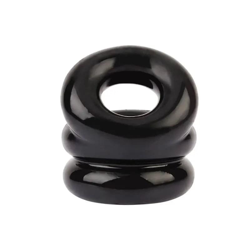 Stacked Dual Pleasure Ring Black GK Power Discreet Intimate Essentials.