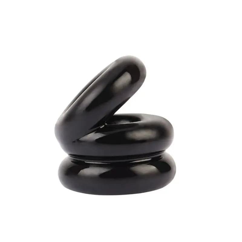Stacked Dual Pleasure Ring Black GK Power Discreet Intimate Essentials.