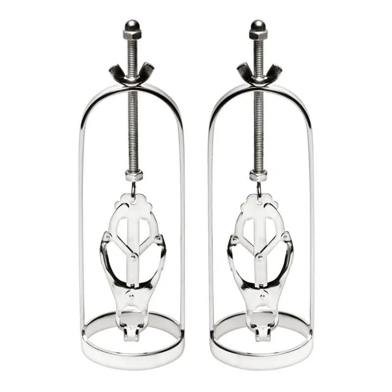Stainless Steel Clover Clamp Nipple Stretcher Master Series Discreet Intimate Essentials.