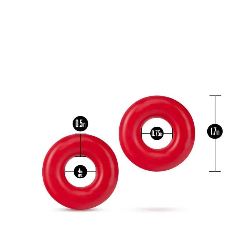 Stay Hard - Donut Rings Oversized -  Large Cock Rings - Set of 2 Blush Novelties Discreet Intimate Essentials.