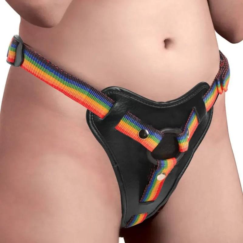 Strap-U Take the Rainbow - Rainbow Universal Strap-On Harness (No Probe Included) XR Brands Discreet Intimate Essentials.