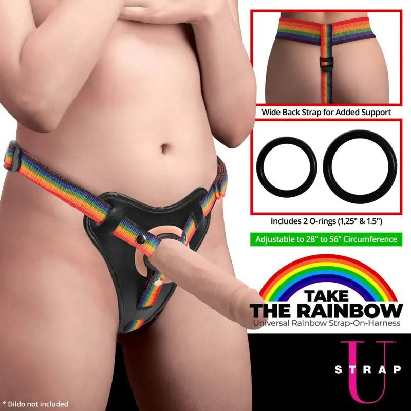 Shop affordable quality Strap-U Take the Rainbow - Rainbow Universal Strap-On Harness (No Probe Included) - Discreet Intimate Essentials - STRAP-ONS - XR Brands