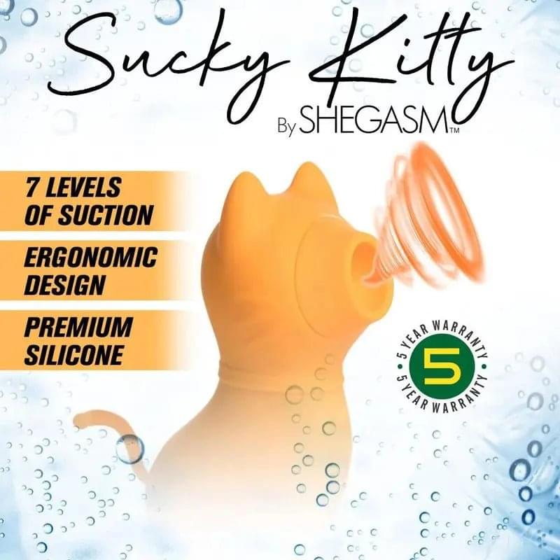 Sucky Kitty 7X Clitoral Stimulator Orange Shegasm Discreet Intimate Essentials.