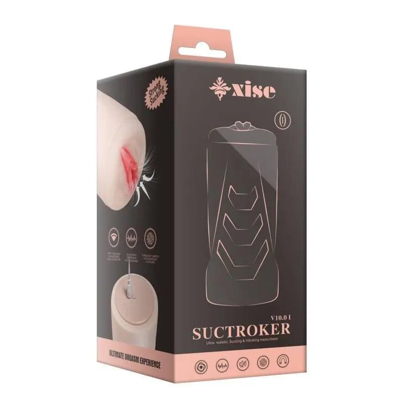Suctroker Dual Density Vibrating Sucking Vaginal Masturbator V1 XISE Discreet Intimate Essentials.