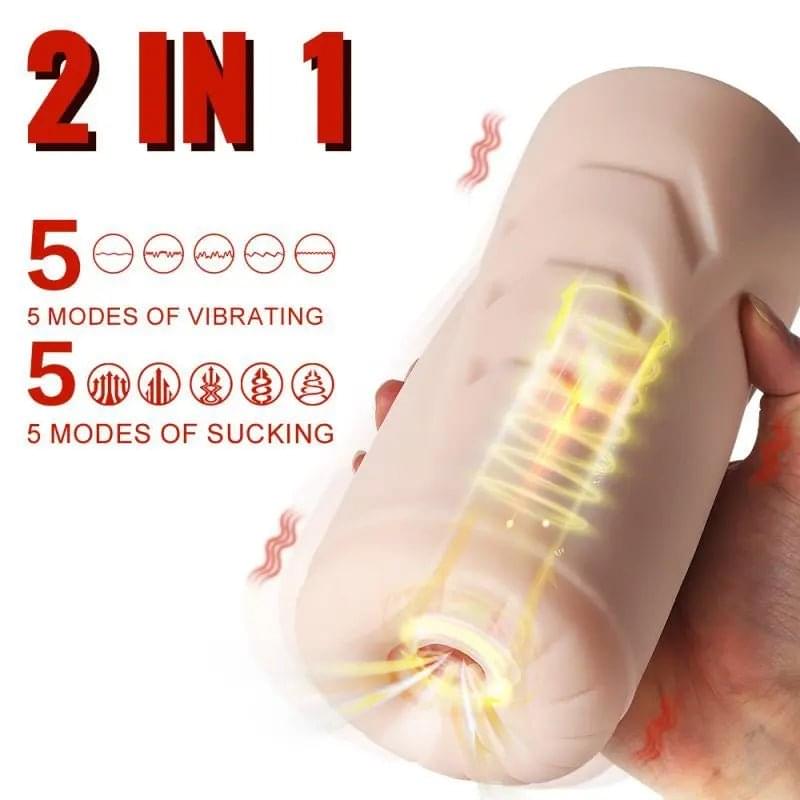 Suctroker Dual Density Vibrating Sucking Vaginal Masturbator V1 XISE Discreet Intimate Essentials.