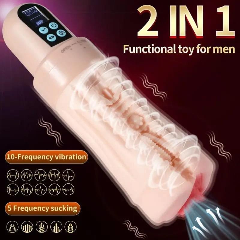 Suctroker Dual Density Vibrating Sucking Vaginal Masturbator V3 XISE Discreet Intimate Essentials.