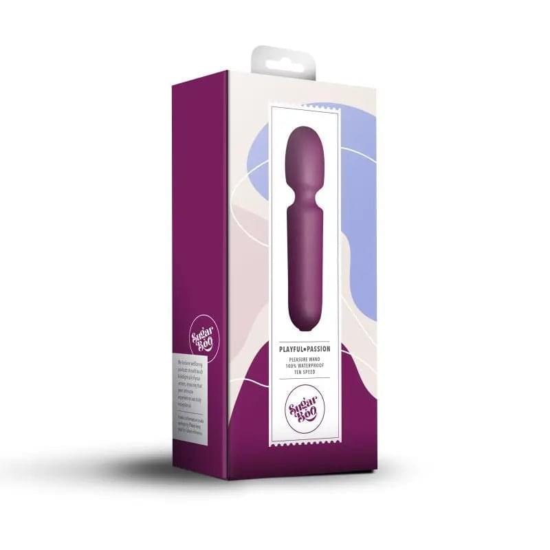 SugarBoo Playful Passion Wand Vibe Burgundy Rocks Off Discreet Intimate Essentials.