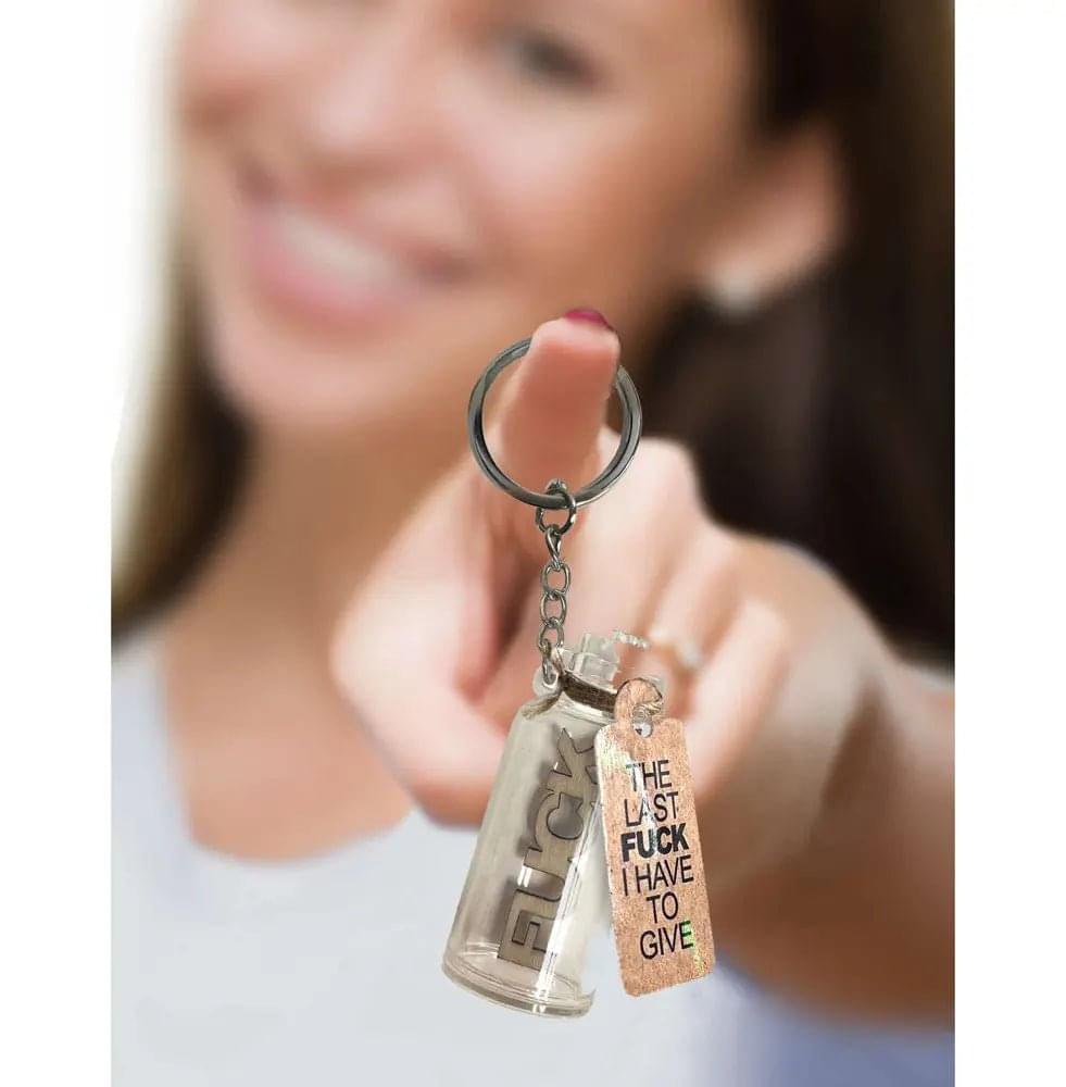 Super Fun Key Chain - Last Fuck I Have To Give - Novelty Keychain Little Genie Discreet Intimate Essentials.