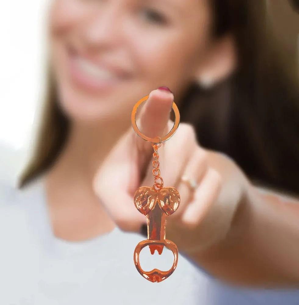Super Fun Key Chain - Penis Bottle Opener - Novelty Key Chain Little Genie Discreet Intimate Essentials.