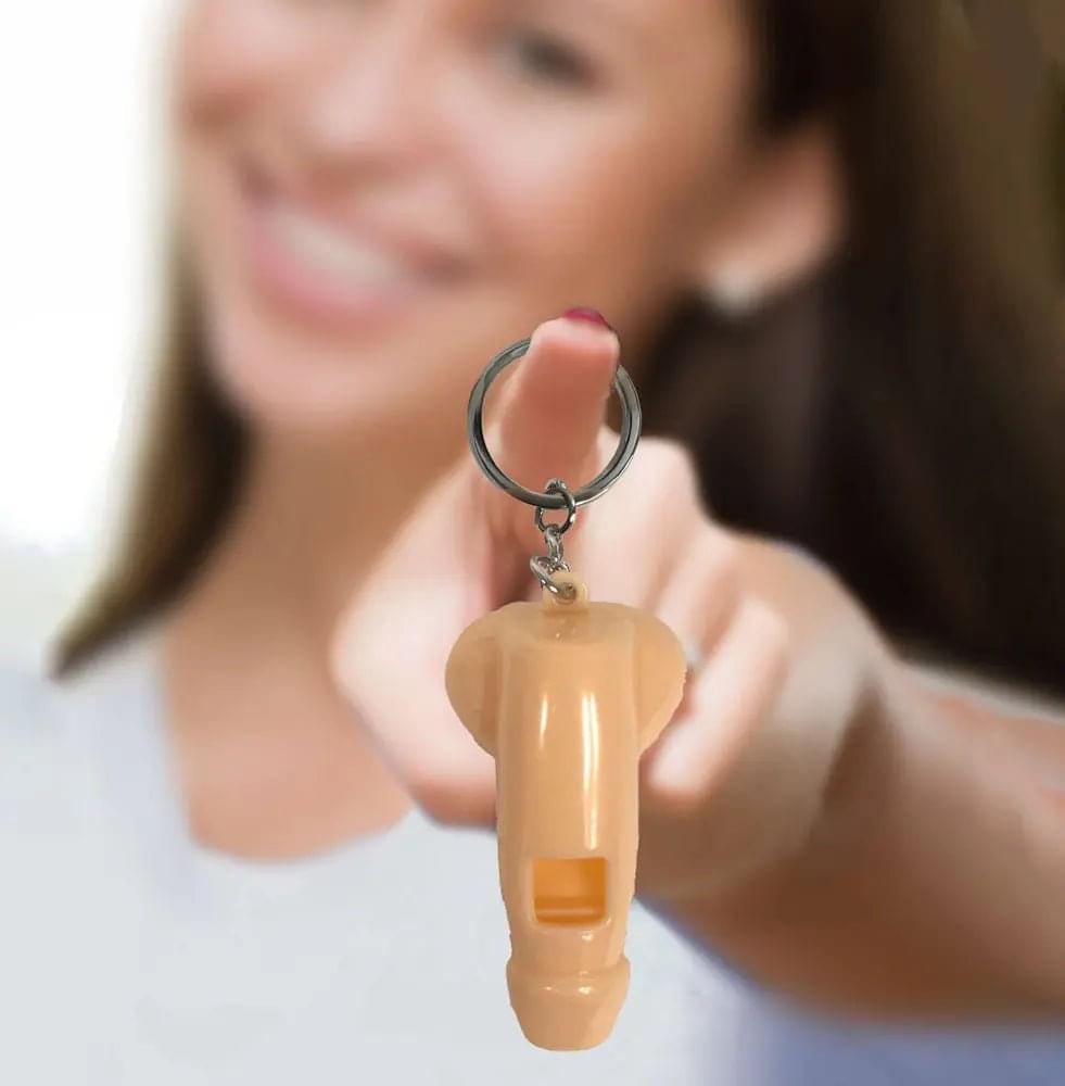 Super Fun Key Chain - Penis Whistle - Novelty Key Chain Little Genie Discreet Intimate Essentials.