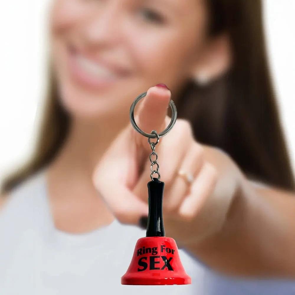 Super Fun Key Chain - Ring For Sex - Novelty Bell Keychain Little Genie Discreet Intimate Essentials.