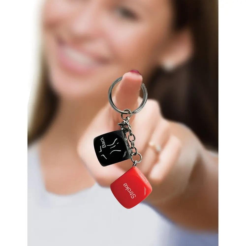 Super Fun Key Chain - Sex Dice - Erotic Dice Novelty Keychain Little Genie Discreet Intimate Essentials.