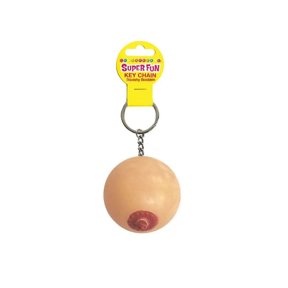 Super Fun Key Chain - Squishy Boob - Novelty Keychain Little Genie Discreet Intimate Essentials.