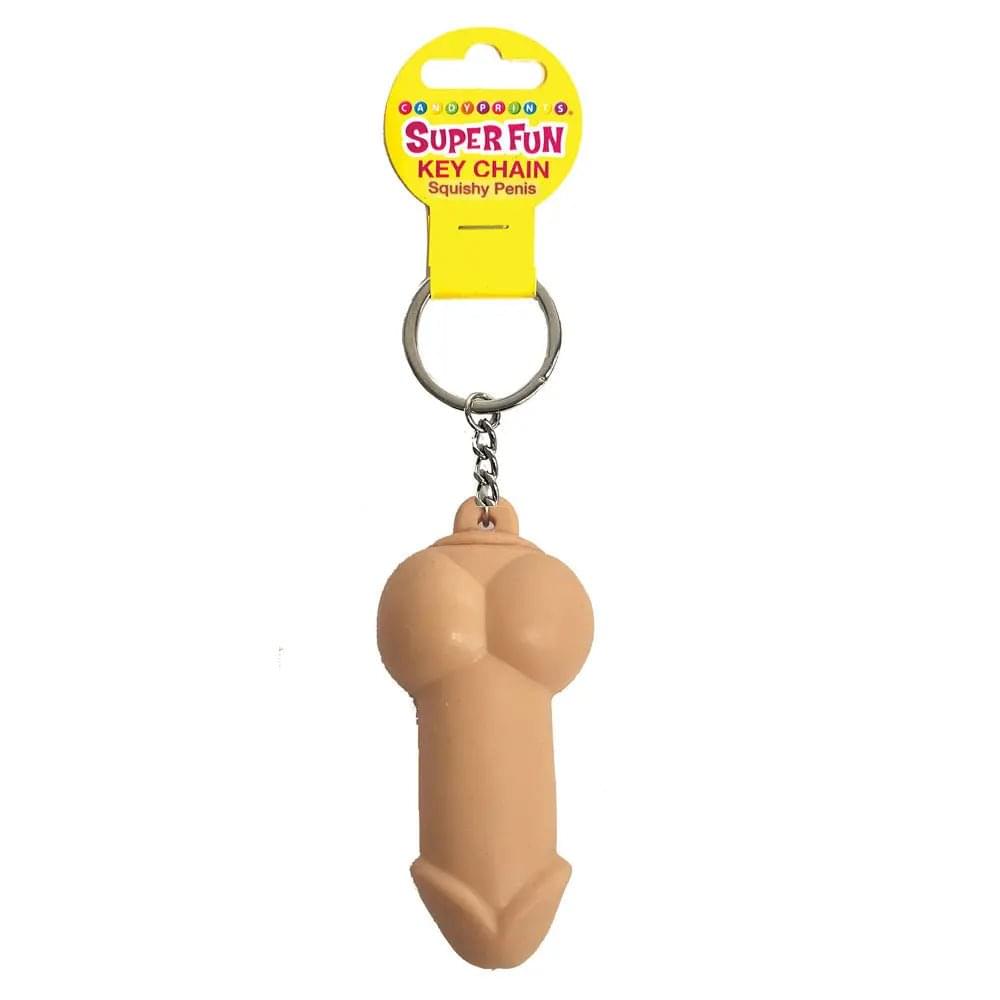 Super Fun Key Chain - Squishy Penis - Novelty Keychain Little Genie Discreet Intimate Essentials.