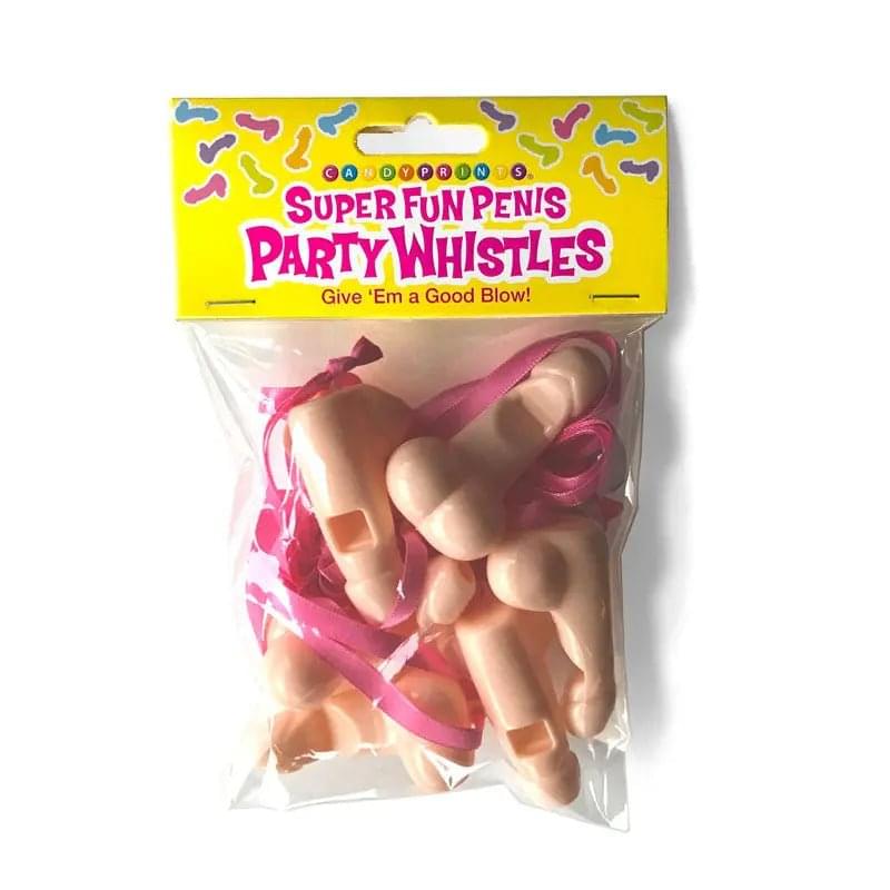 Super Fun Penis Party Whistles - Hens Party Novelties - 8 Pack Little Genie Discreet Intimate Essentials.