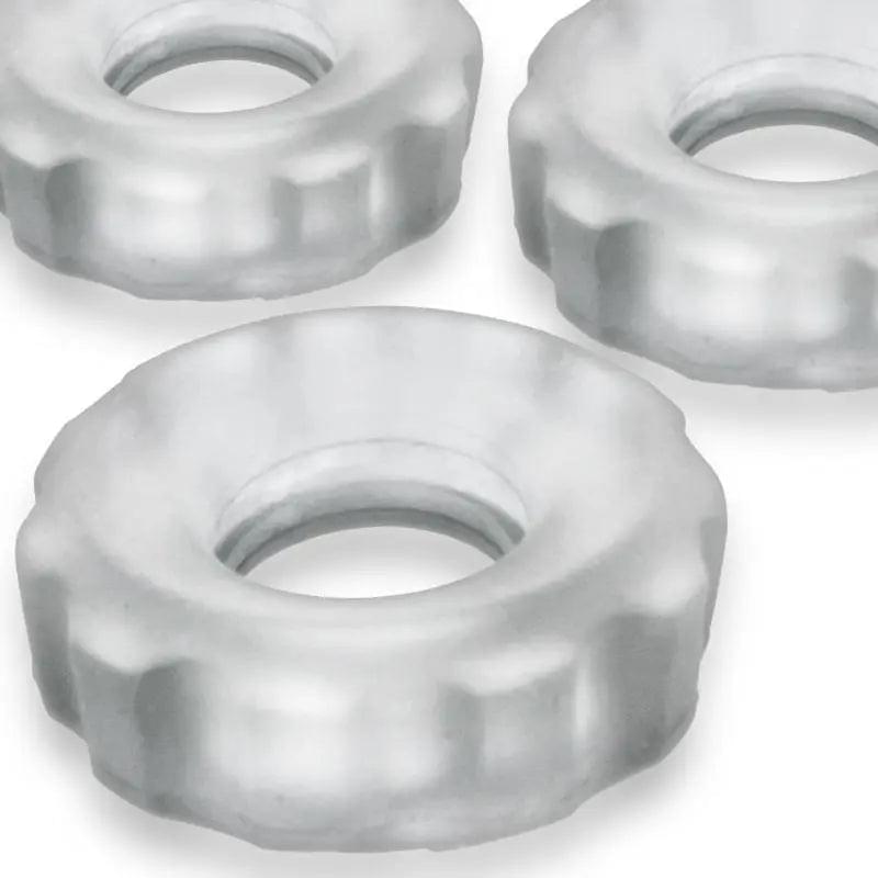 Super Hunkyjunk 3 Pc Cockrings Clear Ice Hunkyjunk Discreet Intimate Essentials.