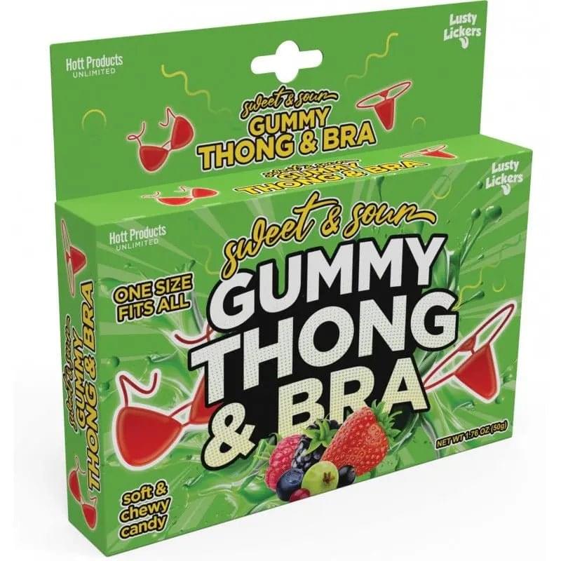 Sweet and Sour Gummy Thong and Bra Hott Products Discreet Intimate Essentials.