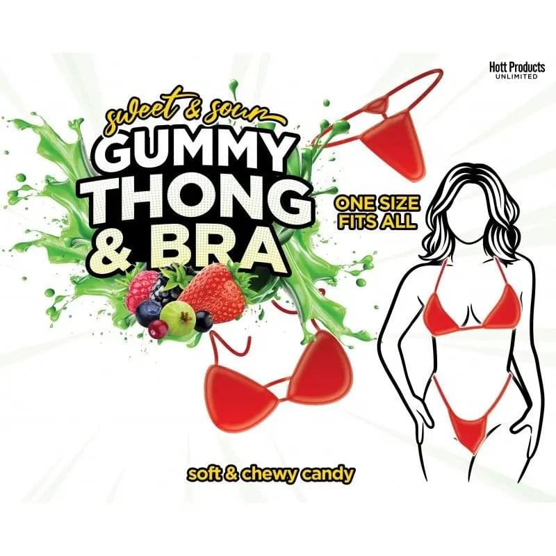 Sweet and Sour Gummy Thong and Bra Hott Products Discreet Intimate Essentials.