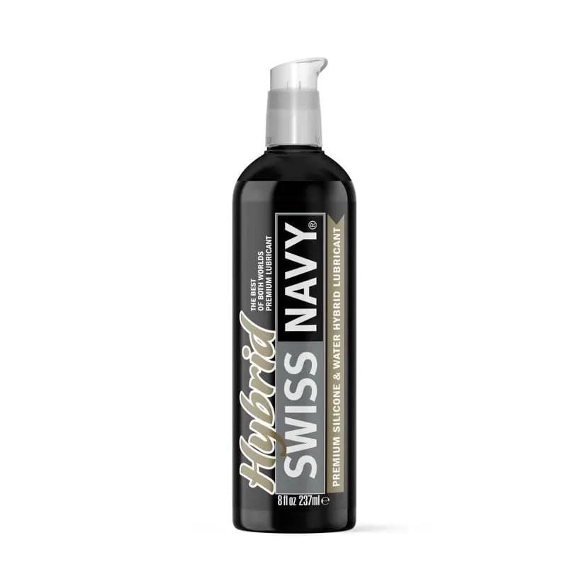 Swiss Navy Hybrid Lubricant 8oz/237ml Swiss Navy Discreet Intimate Essentials.