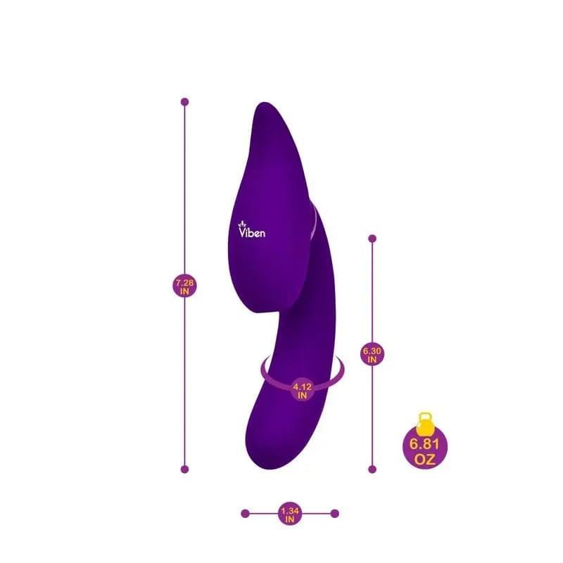Symphony 21 Mode Swivel Suction Head Triple Motor Vibrator Viben Discreet Intimate Essentials.
