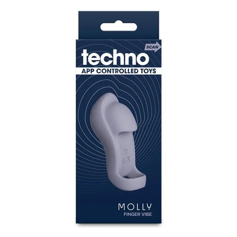 Techno - Molly - Grey USB Rechargeable Finger Stimulator with App Control NS Novelties Discreet Intimate Essentials.