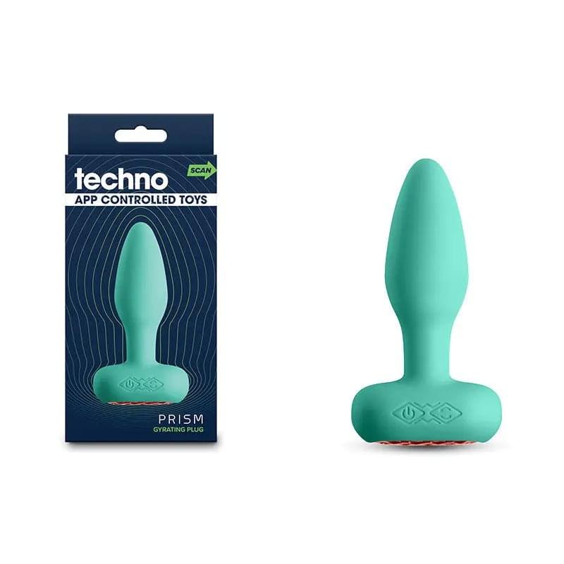 Techno - Prism - Teal 10.9 cm USB Rechargeable Butt Plug with App Control NS Novelties Discreet Intimate Essentials.