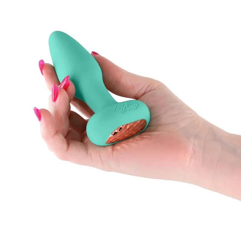 Techno - Prism - Teal 10.9 cm USB Rechargeable Butt Plug with App Control NS Novelties Discreet Intimate Essentials.