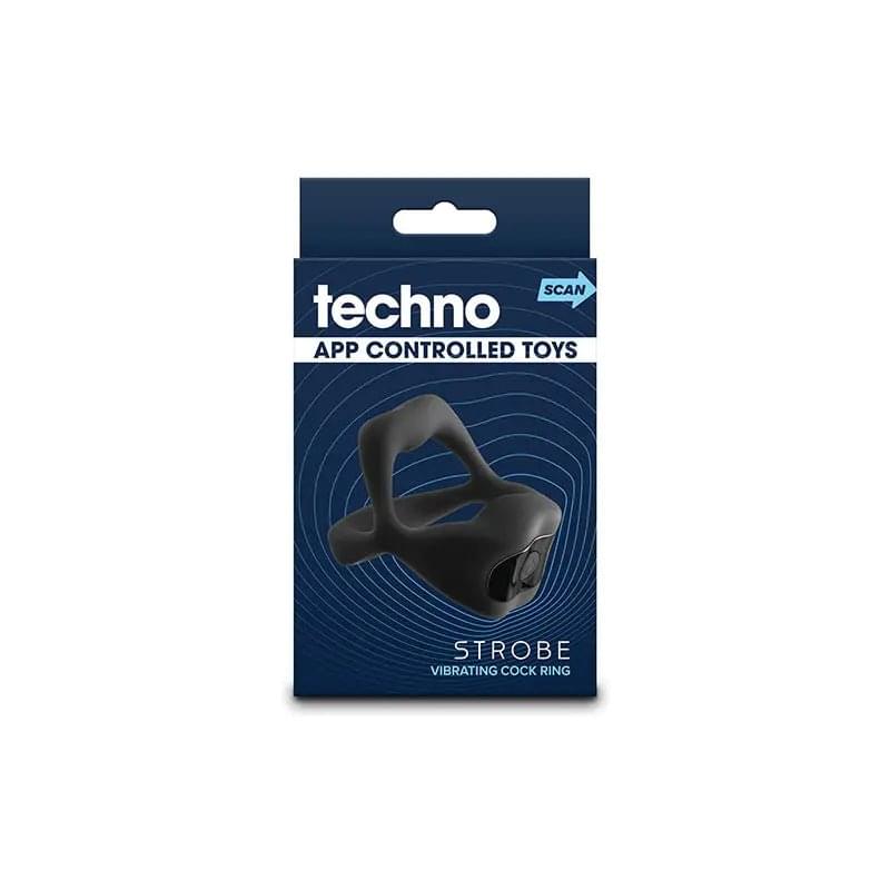Techno - Strobe -  -  USB Rechargeable Vibrating Cock Ring with App Control NS Novelties Discreet Intimate Essentials.