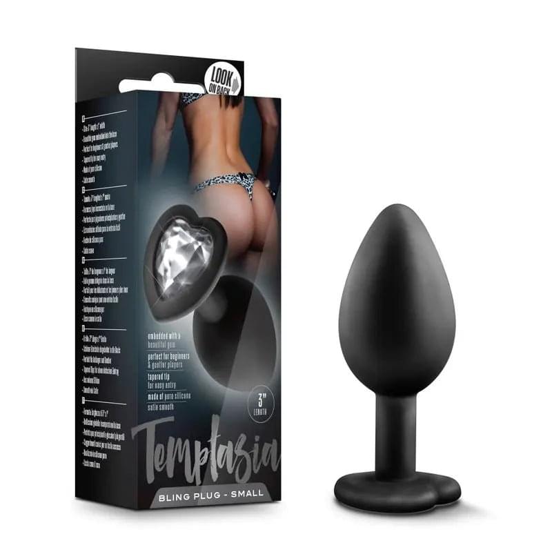 Temptasia Bling Plug Small Black Temptasia Discreet Intimate Essentials.