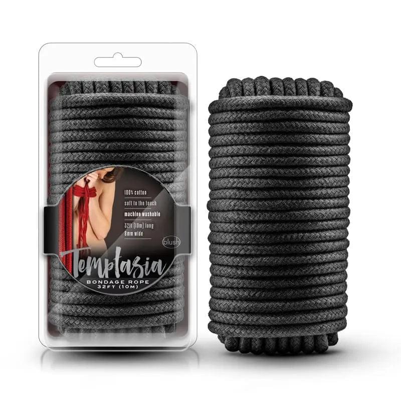 Temptasia Bondage Rope 10m Black Temptasia Discreet Intimate Essentials.