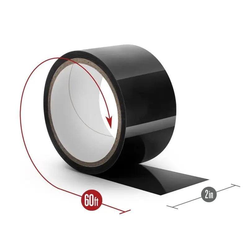 Temptasia Bondage Tape 18m Black Temptasia Discreet Intimate Essentials.