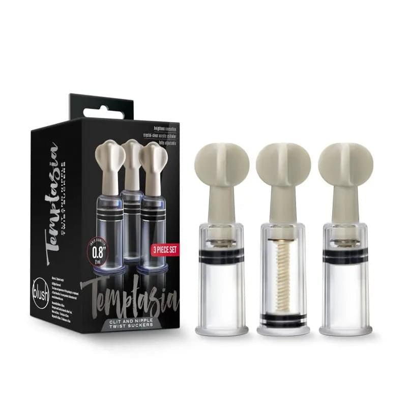 Temptasia Clit & Nipple Twist Suckers -  Suckers - Set of 3 Blush Novelties Discreet Intimate Essentials.
