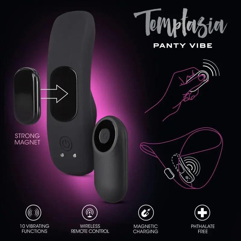 Temptasia Remote Control Panty Vibe -  USB Rechargeable Panty Vibe Blush Novelties Discreet Intimate Essentials.