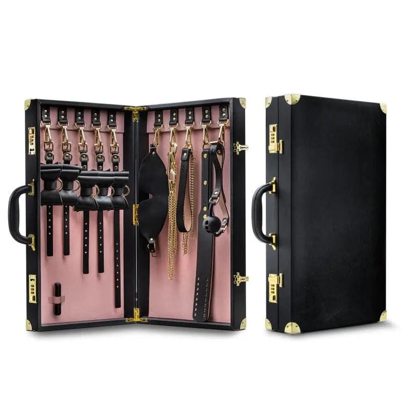 Temptasia Safe Word Bondage Kit with Suitcase - 9 Piece Bondage Set Blush Novelties Discreet Intimate Essentials.