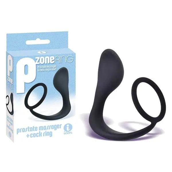 The 9's P-Zone Cock Ring -  Anal Plug with Cock Ring Icon Brands Discreet Intimate Essentials.