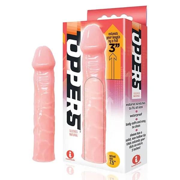 The 9's Toppers -  7.6 cm (3'') Penis Extension Sleeve Icon Brands Discreet Intimate Essentials.