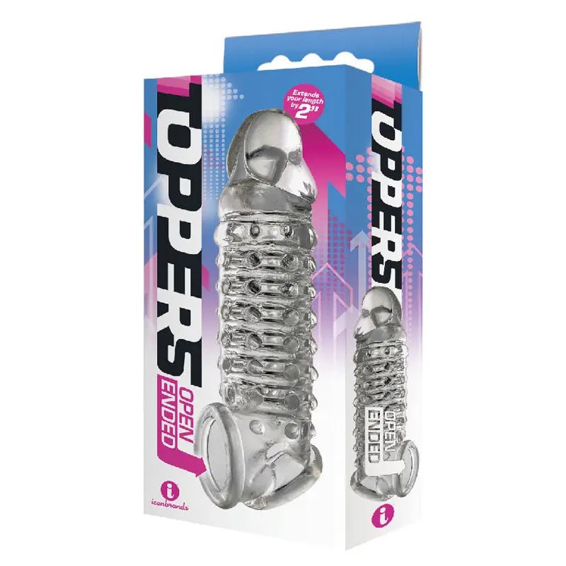 Shop affordable quality The 9's Toppers Open Ended - Penis Extension Sleeve - Discreet Intimate Essentials - SLEEVES - Icon Brands