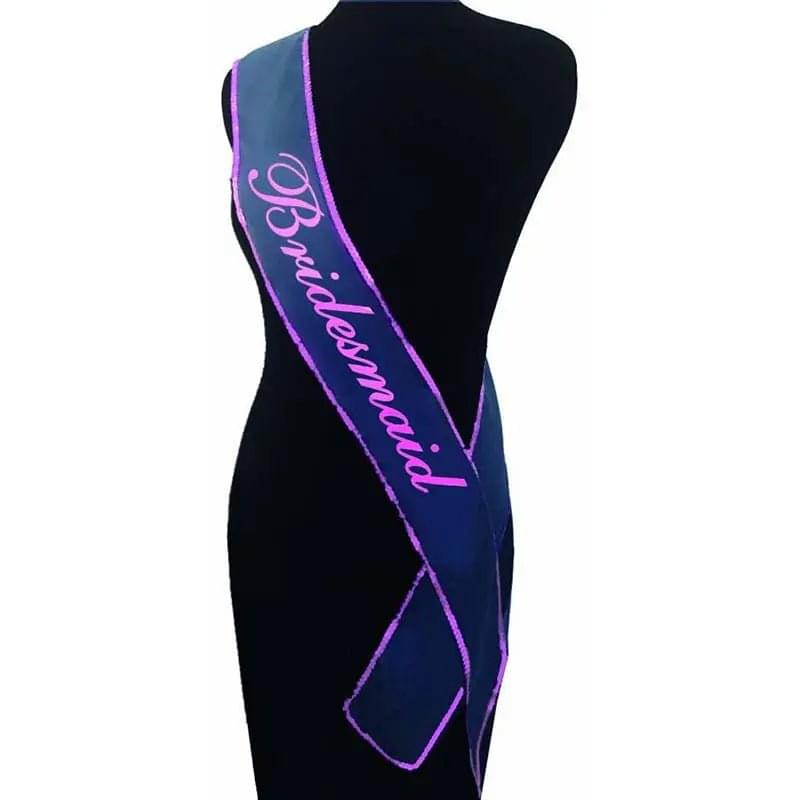 The Bride's Maid Sash - White Hens Party Sash Little Genie Discreet Intimate Essentials.