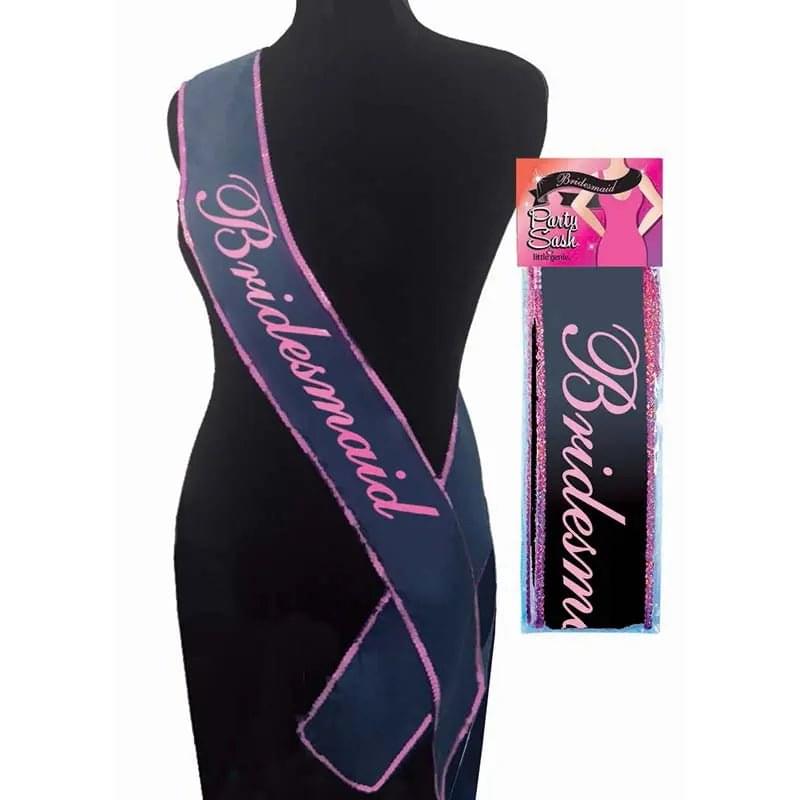 The Bride's Maid Sash - White Hens Party Sash Little Genie Discreet Intimate Essentials.