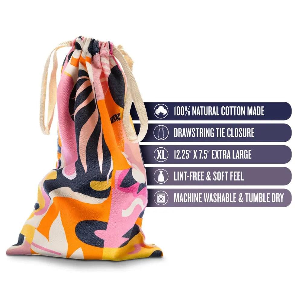 The Collection Burst - Cotton Toy Storage Bag Blush Novelties Discreet Intimate Essentials.