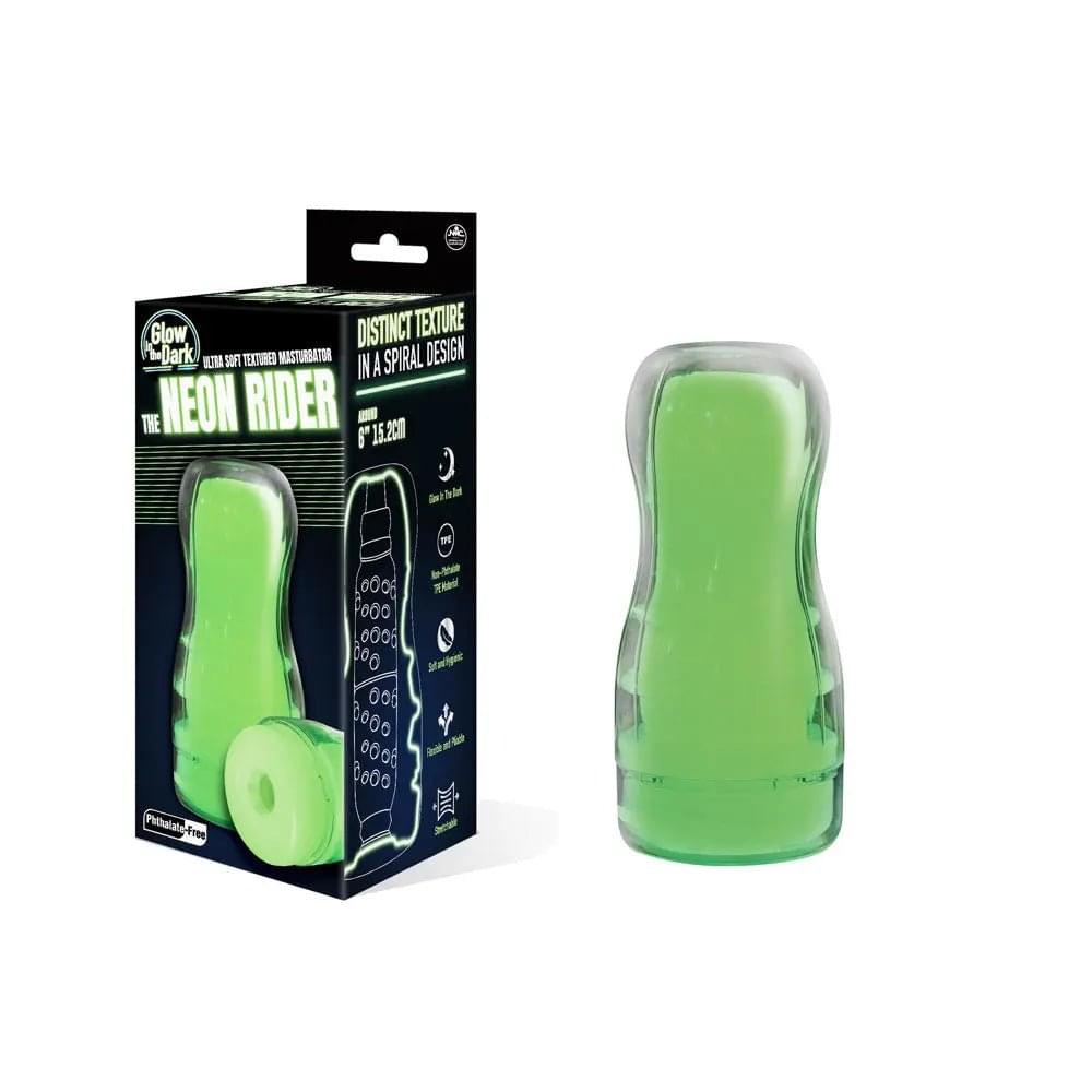 The Neon Rider - Glow in Dark 15.2 cm Stroker Excellent Power Discreet Intimate Essentials.