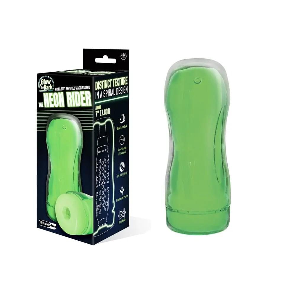 The Neon Rider - Glow in Dark 17.8 cm Stroker Excellent Power Discreet Intimate Essentials.