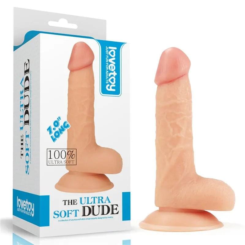 The Ultra Soft Dude -  17.8 cm (7'') Dong Lovetoy Discreet Intimate Essentials.