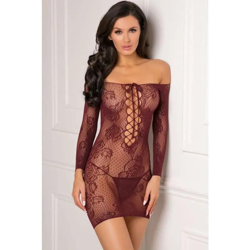 Tie Breaker Long Sleeve Dress Rene Rofe Sexy Discreet Intimate Essentials.