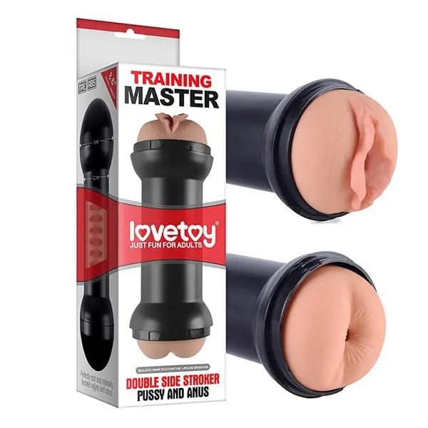 Training Master Double Side Stroker - Pussy & Ass Double Sided Stroker Lovetoy Discreet Intimate Essentials.